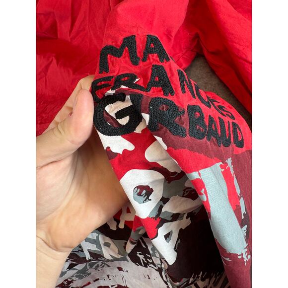 VINTAGE Le Jean De Marithe Francois Girbaud Shirt Mens 2XL Red Button Down Y2K - Picture 5 of 8